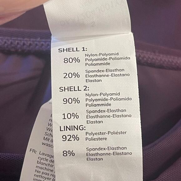 Cupshe Purple One Shoulder Bikini Set Small Mesh Ruched Skirt Swimwear Women’s - Picture 7 of 8